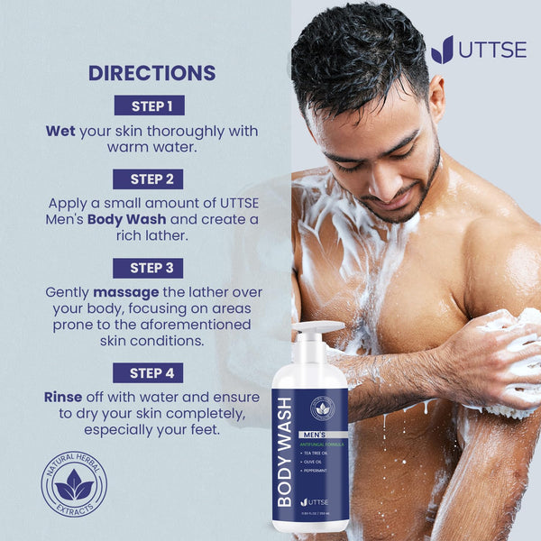 Tea Tree Body Wash: Antifungal Soap for Men 11.8fl oz/350mL