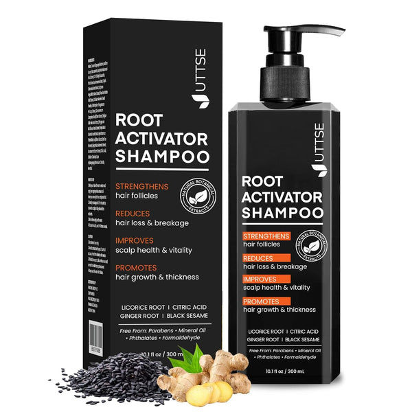 Root Activator Shampoo for Men: Hair Growth Shampoo for Hair Loss and Thinning Hair - 8.45 fl oz / 250 mL - Green Tea